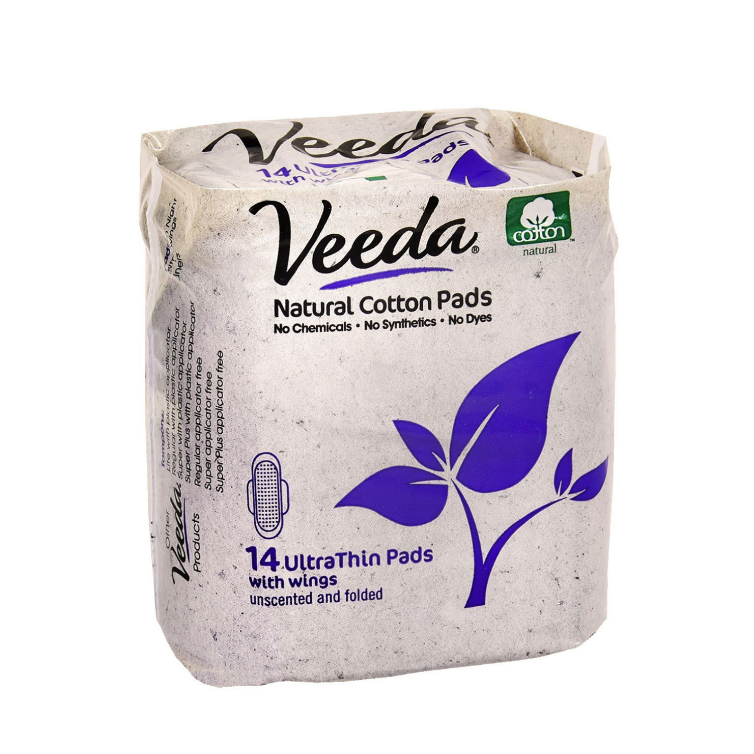 Veeda Ultra Thin Natural Cotton Day Pads 8 Packs x 14 Pads - Veeda Aus